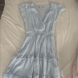 Altar'd State Light Blue Ruffle Dress